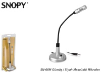 SNOPY SN-66M Gümüş / Siyah Masaüstü Mikrofon